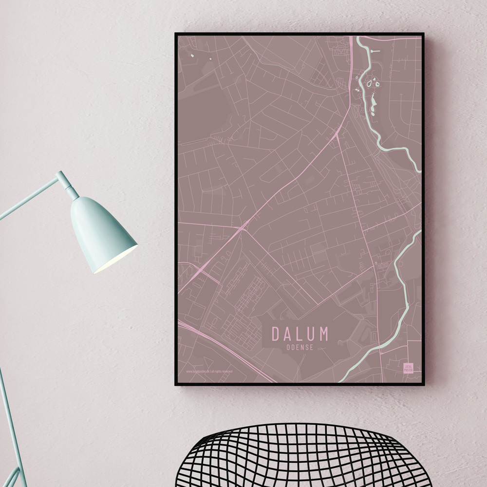 Dalum by plakat local poster pastel